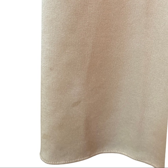 True 60's / 70's Peach Draped Cowl Neck Spaghetti Strap Prom Formal Evening Gown - Picture 12 of 13